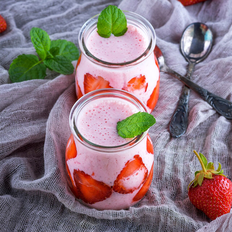 'Smoothie' de yogur y fresas