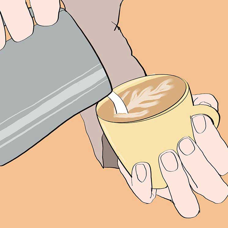 Ilustración accesorios para preparar café